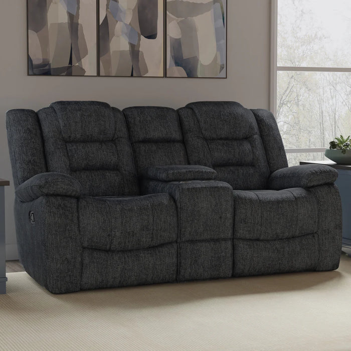 Parker House Bolton Misty Storm Manual Glider Console Loveseat