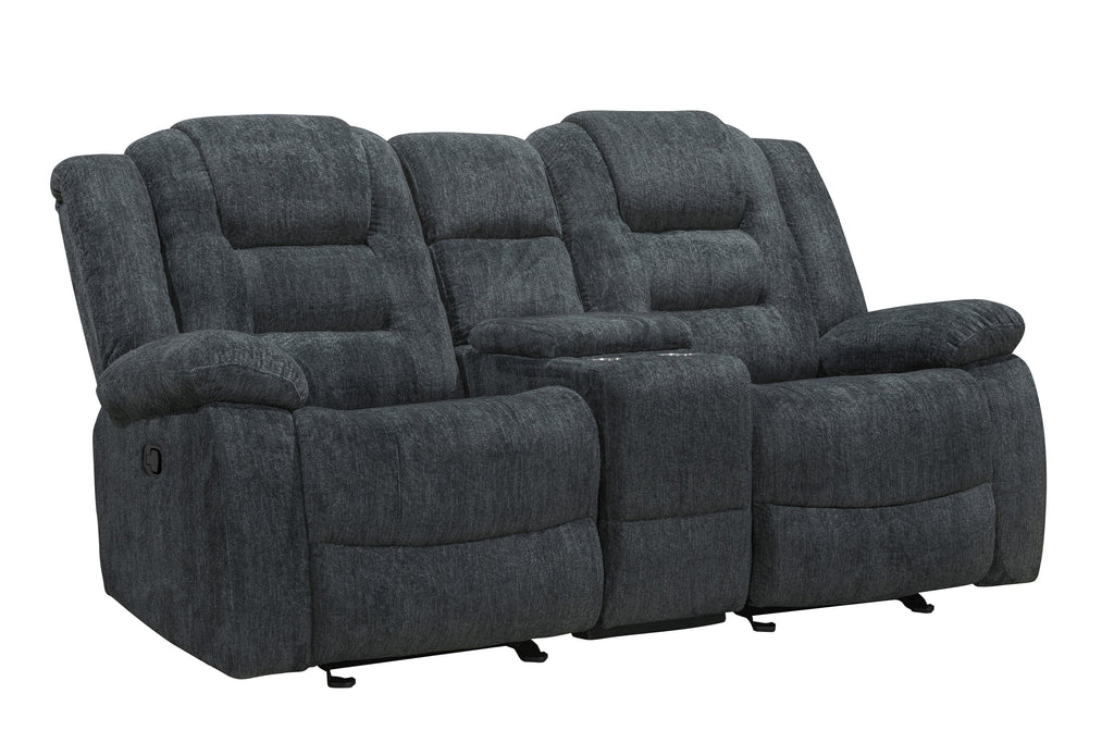 Parker House Bolton Misty Storm Manual Glider Console Loveseat