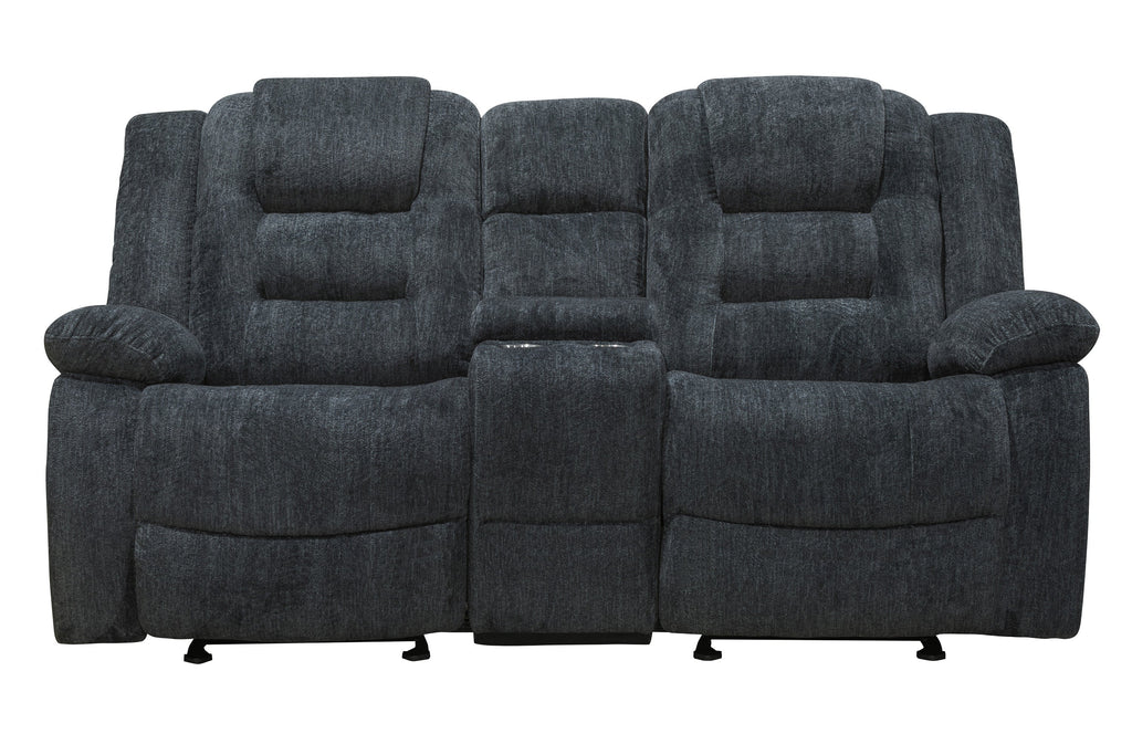 Parker House Bolton Misty Storm Manual Glider Console Loveseat