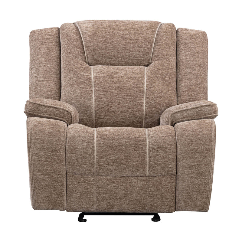 Bruno Plush Tobacco Manual Glider Recliner