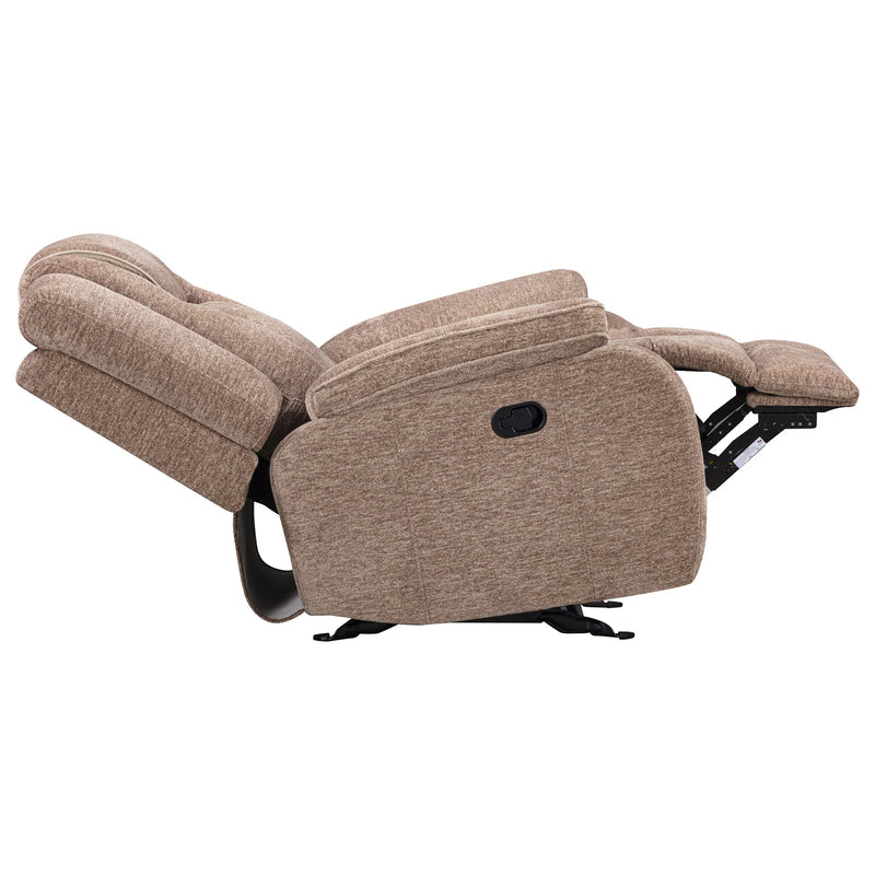 Bruno Plush Tobacco Manual Glider Recliner