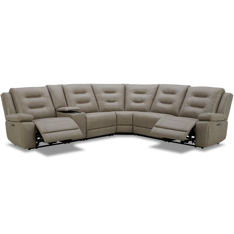 CALDWELL - TAHOE FOG 6pc Modular Power Reclining Sectional