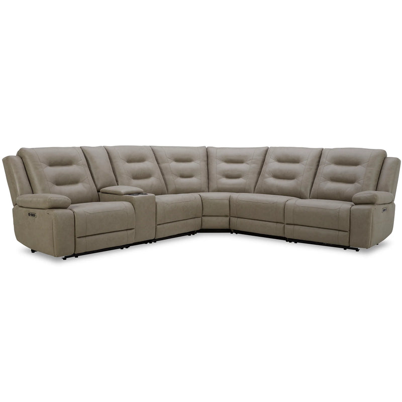 CALDWELL - TAHOE FOG 6pc Modular Power Reclining Sectional