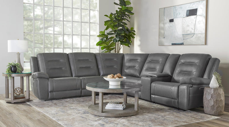 CALDWELL - TAHOE CHARCOAL Power Reclining Sectional