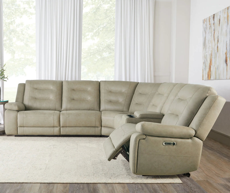 CALDWELL - TAHOE FOG 6pc Modular Power Reclining Sectional