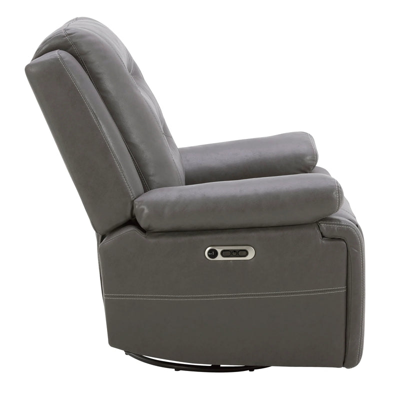 CALDWELL - TAHOE CHARCOAL Power Swivel Glider Recliner