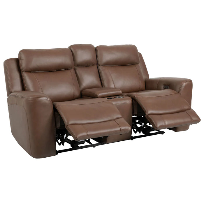 CALGARY - AUTUMN UMBER Power Console Loveseat