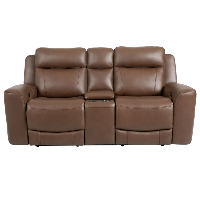 CALGARY - AUTUMN UMBER Power Console Loveseat