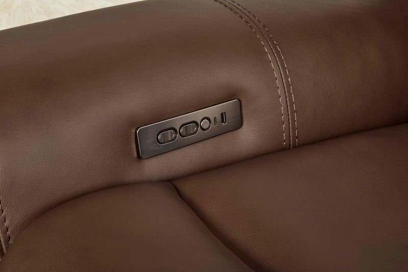 CALGARY - AUTUMN UMBER Power Console Loveseat