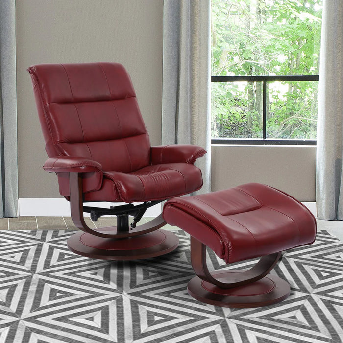 KNIGHT - ROUGE Manual Reclining Swivel Chair & Ottoman