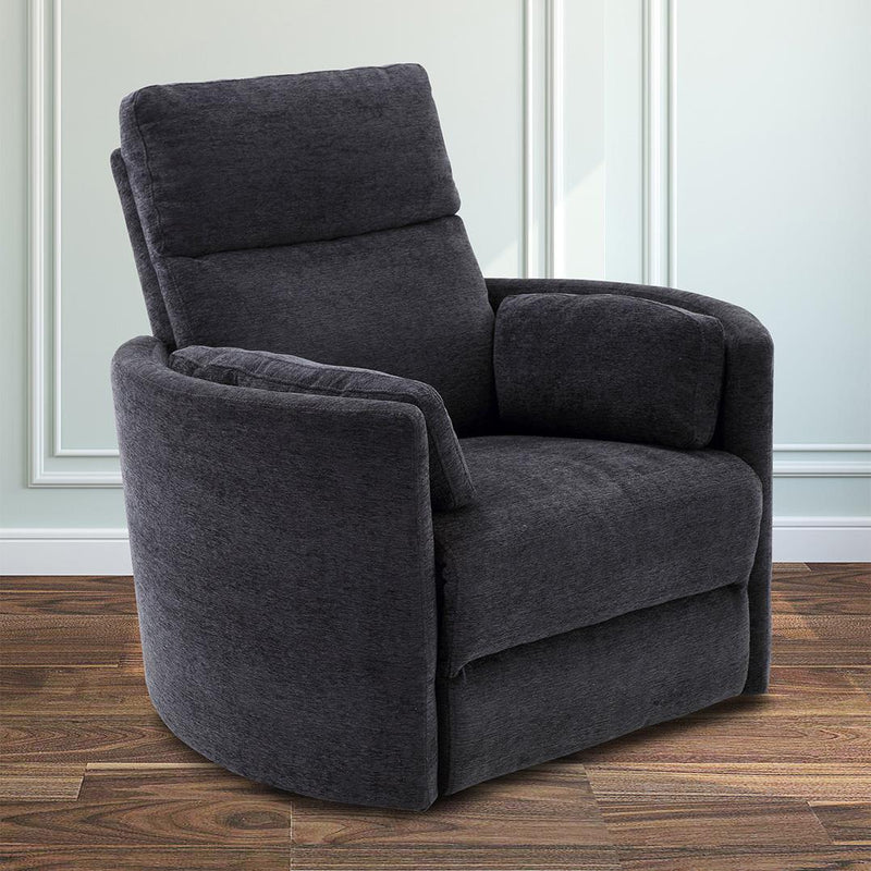 Mediterranean Blue Radius Power Swivel Recliner