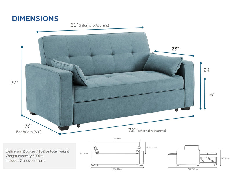 Nickel Muskoka Sleeper Sofa