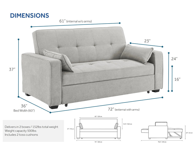 Nickel Muskoka Sleeper Sofa