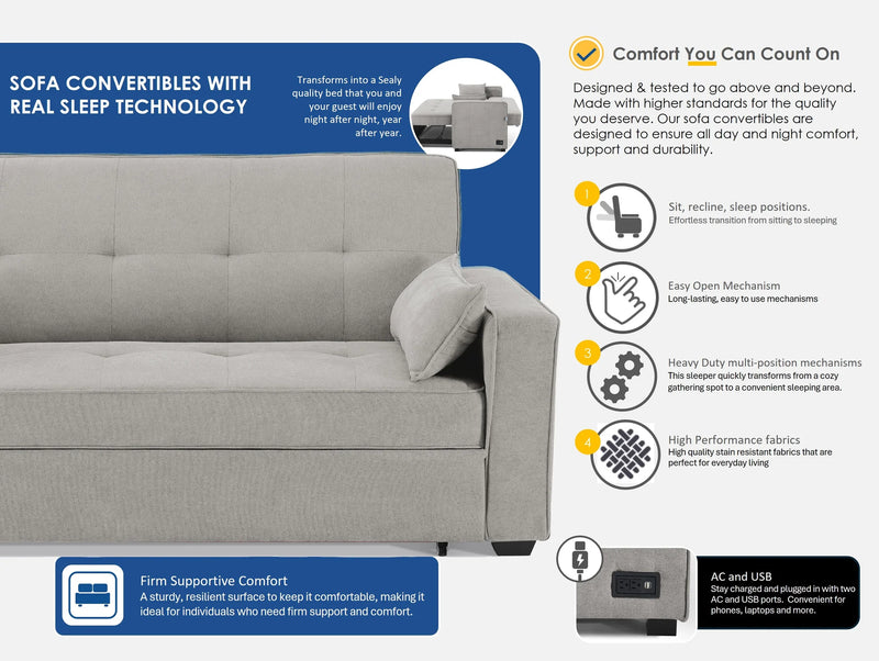 Nickel Muskoka Sleeper Sofa