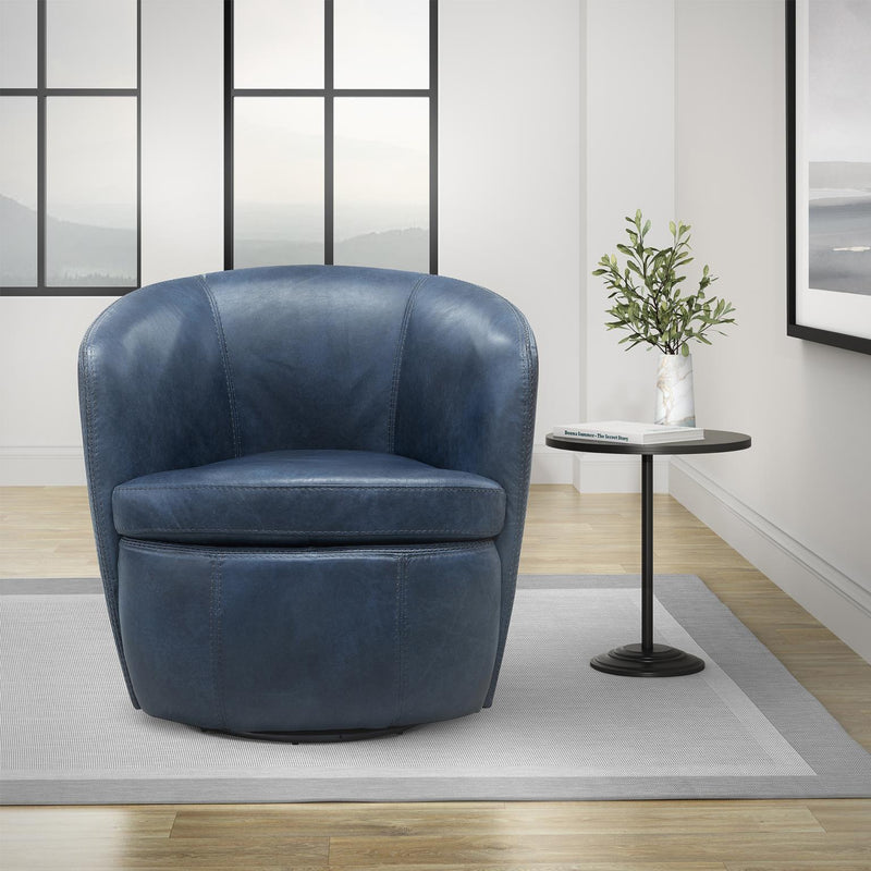 BAROLO - VINTAGE NAVY Swivel Club Chair