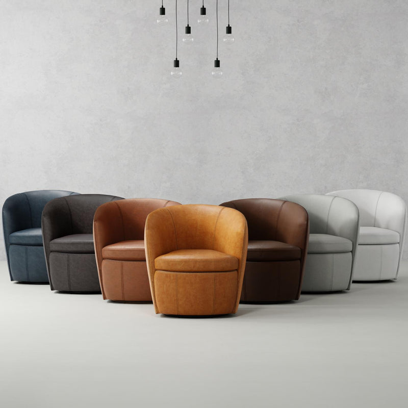 BAROLO - VINTAGE NAVY Swivel Club Chair