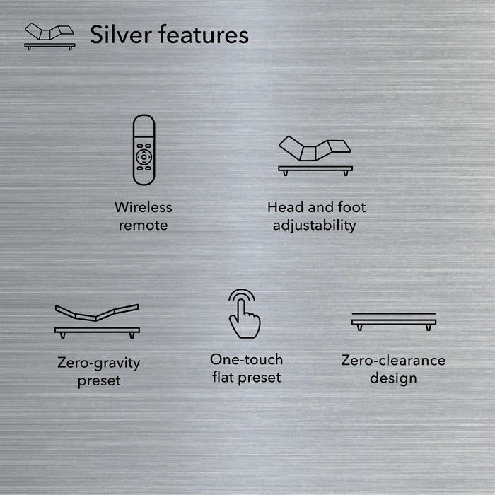 baselogic™ Silver Adjustable Base by Serta