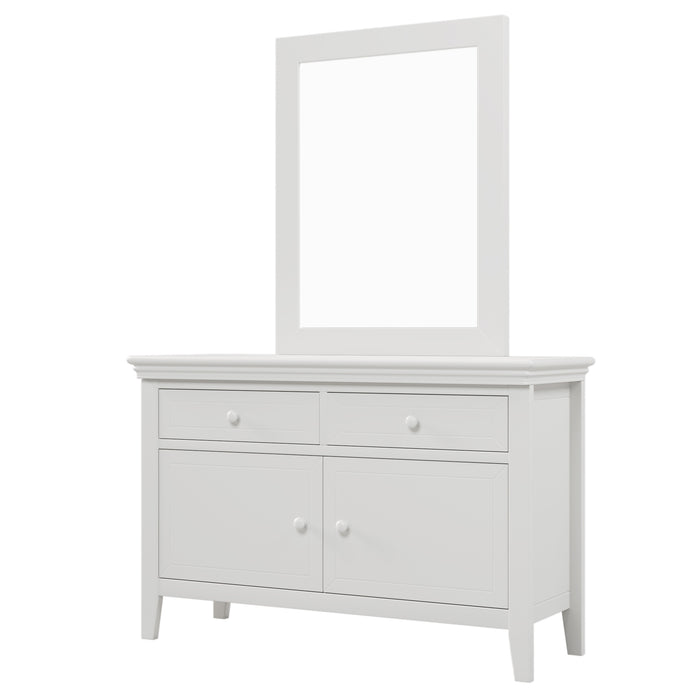 Traditional Concise Style White Solid Wood Dresser with Ample Storage Space Multiple Functions Features | lowrysfurniturestore