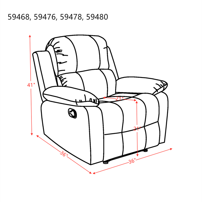 Brown Manual Parklon Recliner Microfiber lowrysfurniturestore