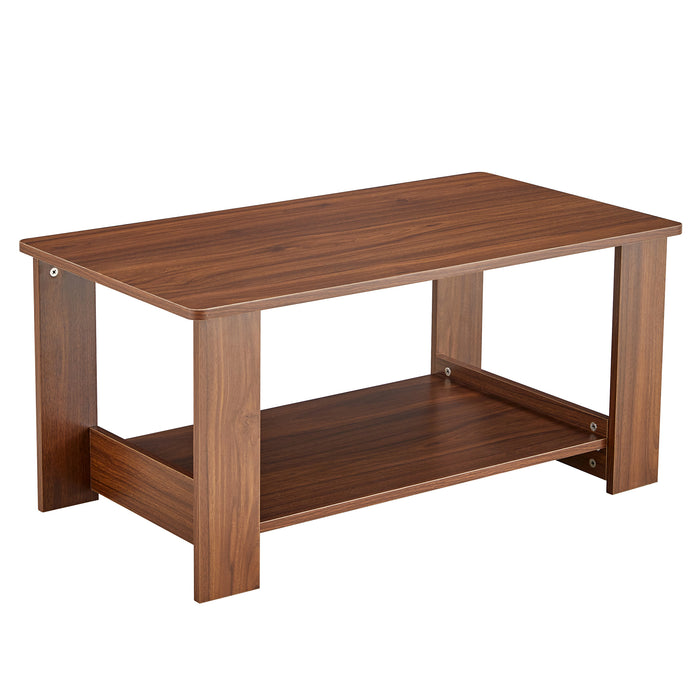 Walnut Modern colored Coffee Table, 19.6" x 35.4" x 16.5"