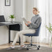 Blue Home Office Desk Chair with Wheels | lowrysfurniturestore