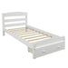 Twin Bed White Platform with Storage Drawer lowrysfurniturestore