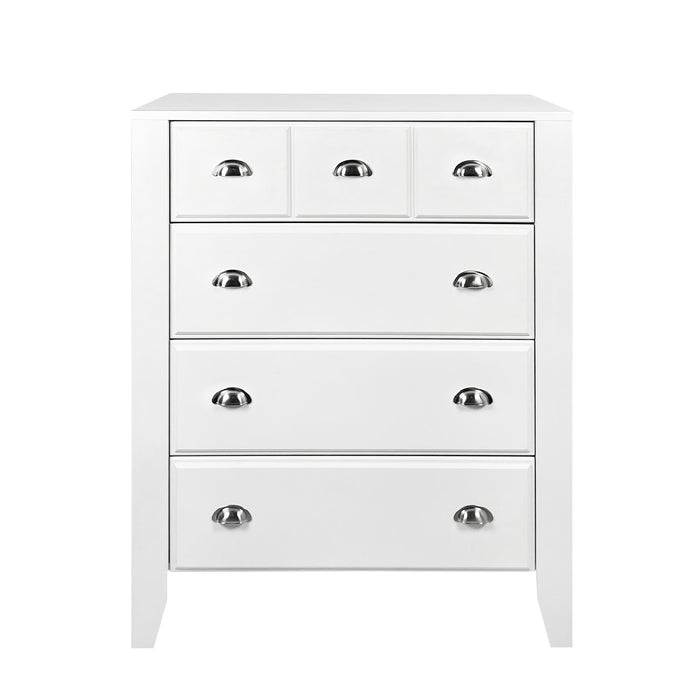 Modern White 6-Drawer Chest of Drawers