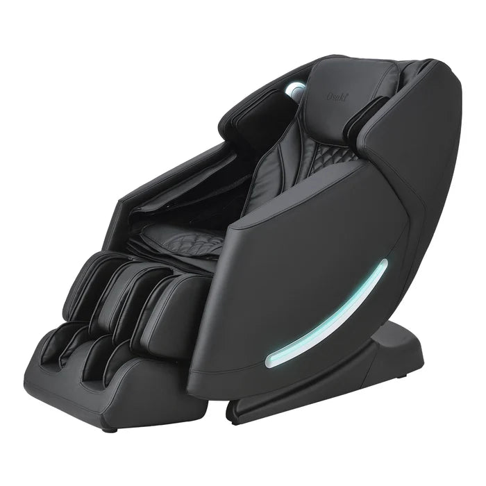 Osaki OS-3D Aspire massage chair in sleek black design with modern lighting features