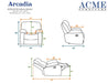 Blue Manual Arcadia Recliner Microfiber | lowrysfurniturestore
