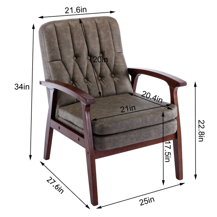 Mid Century Gray Accent Chair | lowrysfurniturestore