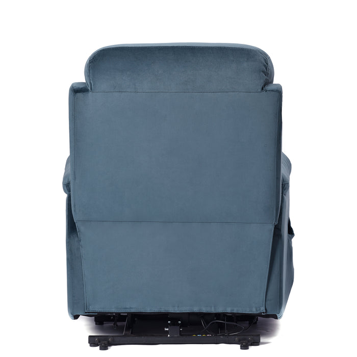Lift Chair Navy Blue Soft Chair Anti-Skid Australia Cashmere Fabric Lift Recliner