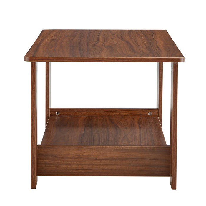 Walnut Modern colored Coffee Table, 19.6" x 35.4" x 16.5"