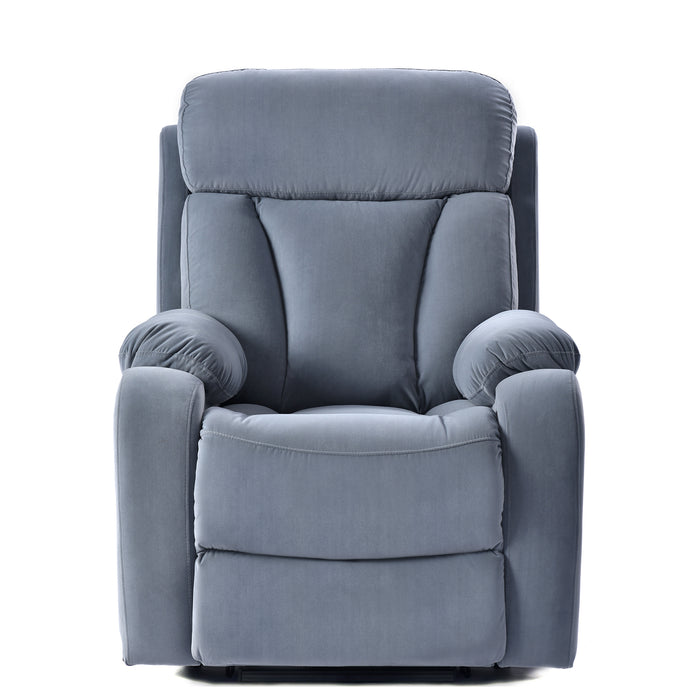 Lift Chair Light Blue Soft Chair Anti-Skid Australia Cashmere Fabric Lift Recliner