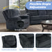 Home Theater Seating Manual Reclining Sofa for Living Room Dark Blue | lowrysfurniturestore