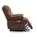 Lift Chair Brown Chenille 23" Seat Width and High Back Large Size Power Lift Recliner with 8-Point Vibration Massage and Lumbar Heating lowrysfurniturestore