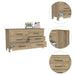 Southington 6-Drawer Rectangle Dresser Light Oak and White | lowrysfurniturestore
