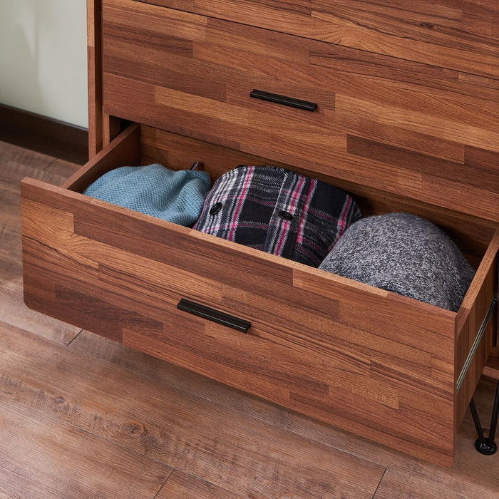 Solid Walnut 5-Drawer Chest of Drawers