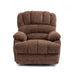 Lift Chair Brown Chenille 23" Seat Width and High Back Large Size Power Lift Recliner with 8-Point Vibration Massage and Lumbar Heating lowrysfurniturestore