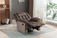 Classic Manual Recliner with Soft Padded Headrest and Armrest | lowrysfurniturestore
