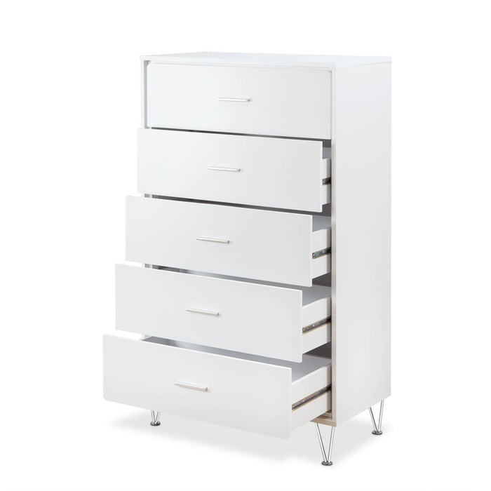 White 5-Drawer Chest of Drawers