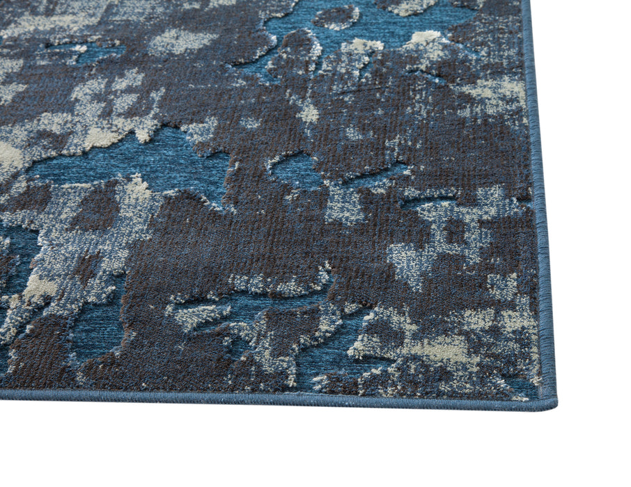 Axel Blue and Ivory Area Rug 5x8 | lowrysfurniturestore