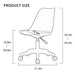 Transparent Modern Home Office Desk Chairs, adjustable 360 ° swivel chair engineering plastic armless swivel computer chair | lowrysfurniturestore
