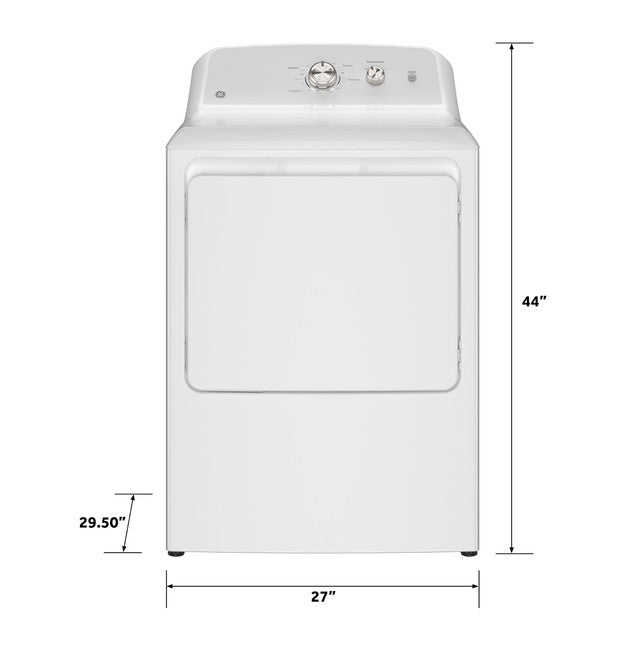 GE 7.2 cu. ft. Capacity Electric Dryer with Up To 120 ft Venting and Reversible Door