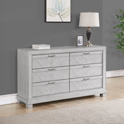 Montana gray dresser styled in a bedroom