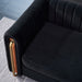 84.25'' Black Contemporary Velvet Sofa Couch for Living Room | lowrysfurniturestore