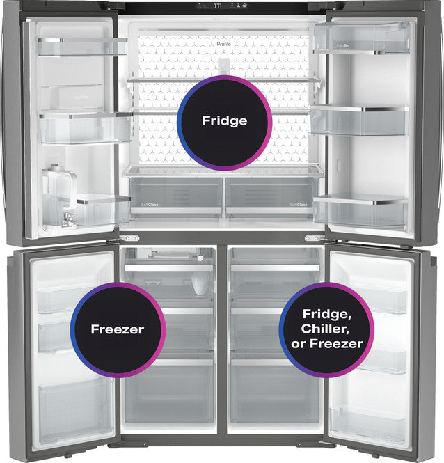 GE Profile ENERGY STAR 28.3 Cu. Ft. 4 Door Refrigerator  Dual Auto Pitcher