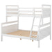 Twin over Full Bunk Bed with ladder, Safety Guardrail, Perfect for Bedroom, White