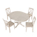 Modern Dining Table Set for 4,Round Table and 4 Kitchen Room Chairs,5 Piece Kitchen Table Set for Dining Room,Dinette,Breakfast Nook,Antique White