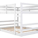 Full Over Full Bunk Bed with Ladder, White（OLD SKU:WF282788AAK）