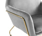 Keira Gray Velvet Accent Chair with Metal Base lowrysfurniturestore